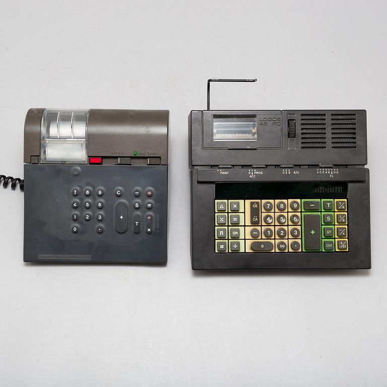 MARIO BELLINI, 2 calculators , Olivetti 1970's.
