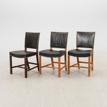 Kaare Klint, chairs 3 pcs model 3949, Rud Rasmussen's cabinetmakers, Denmark.