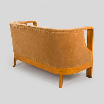 Adolf Koskinen, sofa, manufactured by Elias Hollo Puunjalostustehdas, Finland, 1920s.