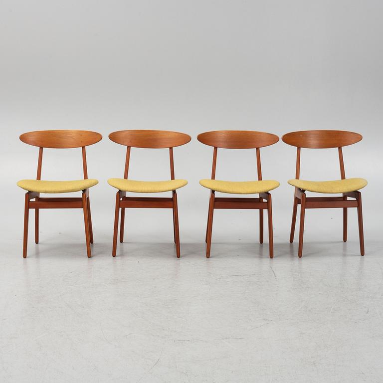 A set of four chairs, Denmark, 1950's/60's.