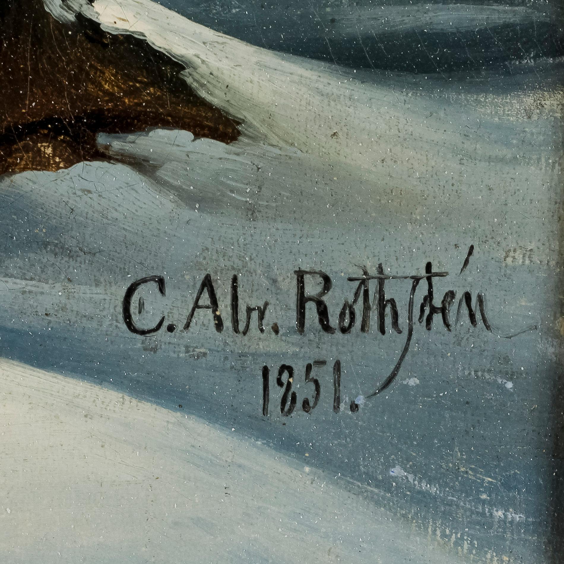 CARL ABRAHAM ROTHSTÉN, olja på duk, signerad o daterad 1851.