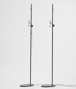 Arne Jacobsen, a pair of "AJ Royal" floor lamps, Louis Poulsen, Denmark, 1960s.