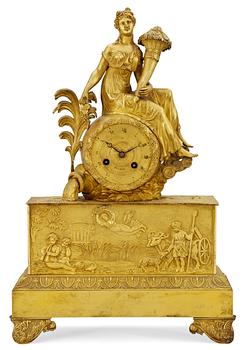 1081. An Empire mantel clock by Becher.