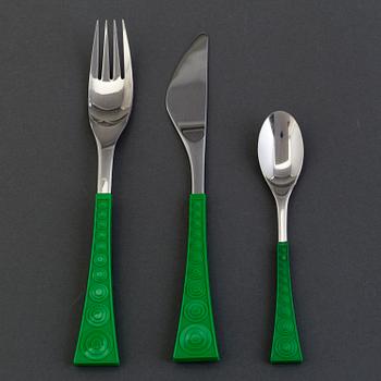 18 piece "Colorina" cutlery-set by Nanny Still, Hackman Finland.