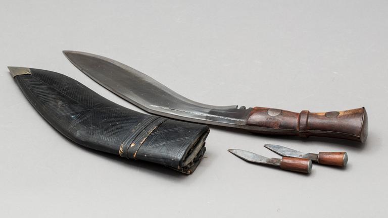 KUKRI, orientalisk, för engelska armen/Gurkhasoldater, 1900-talets första hälft.