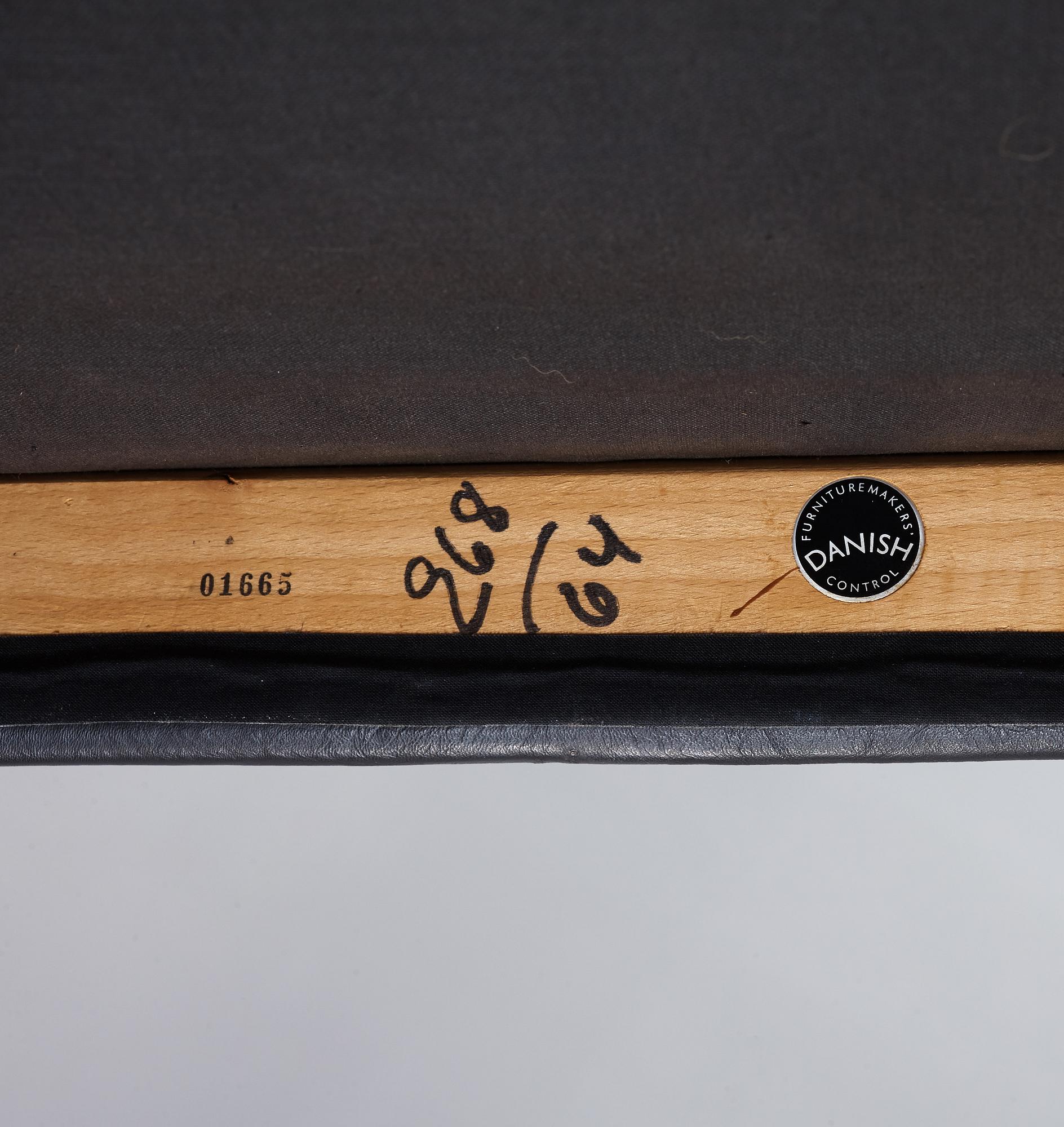 NIELS OLE MØLLER, matbord med sex stolar, modell 78, JL Møller, Danmark 1960-tal.