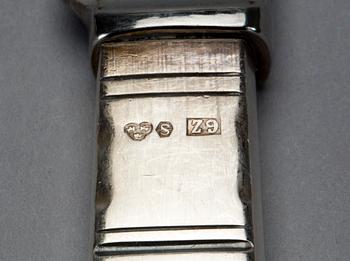 BESTICKSERVIS, silver, 21 delar, "Rosenholm", GAB Stockholm. Vikt ca 96g inkl stålblad. 1960-1980-tal.