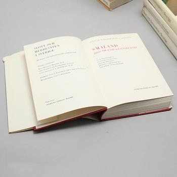 18 books "Slott och herresäten i Sverige",  Allhems förlag Malmö 1960/70s.