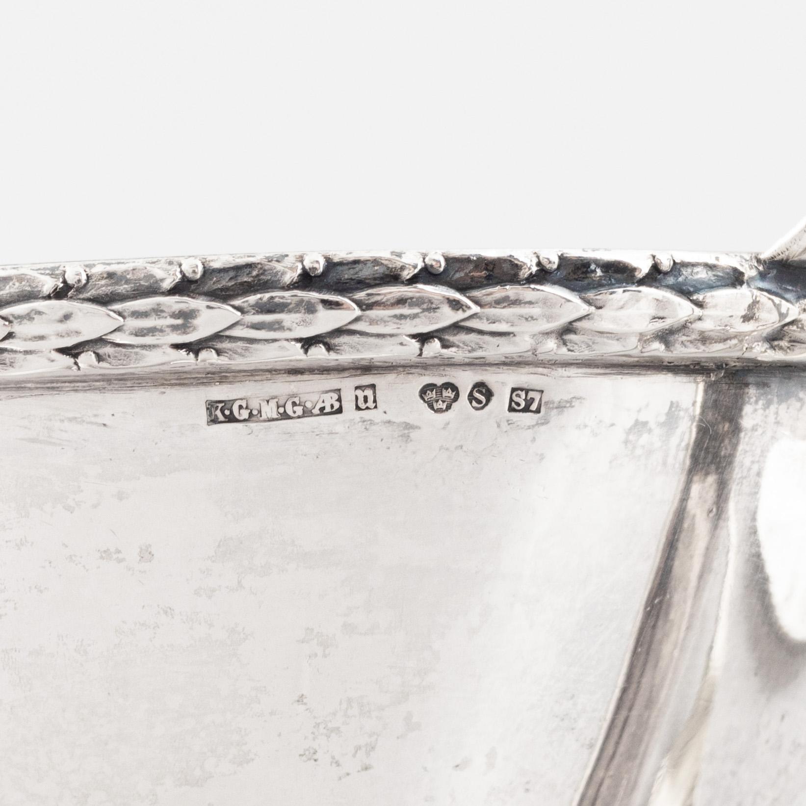 A Gustavian style silver sugar bowl, MGM AB, Uppsala, Sweden, 1920's.