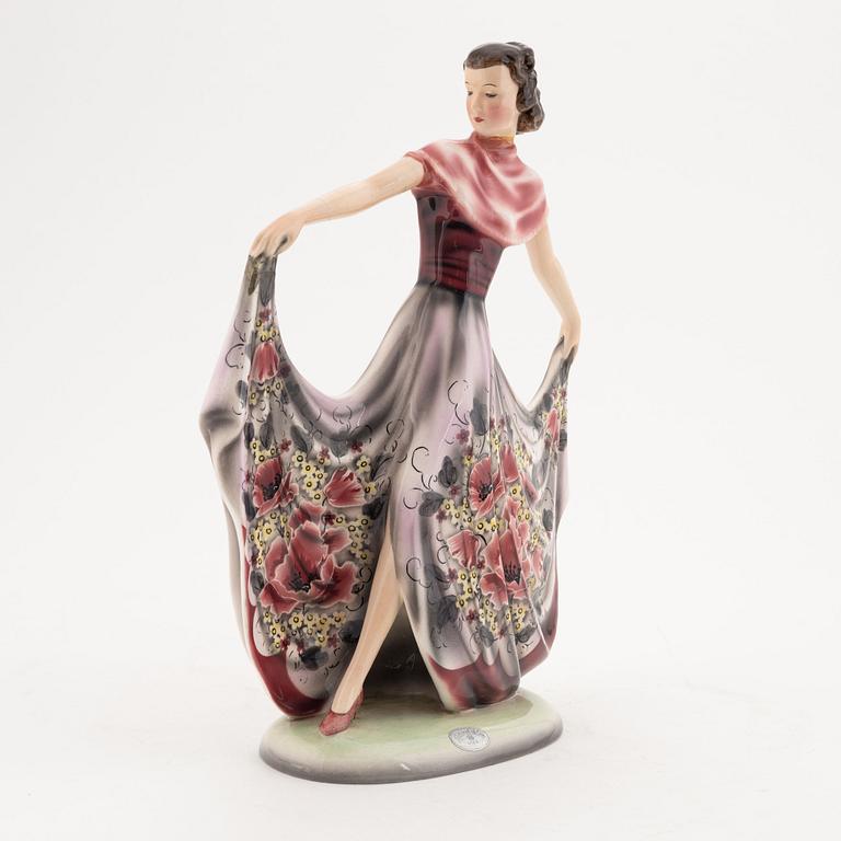 Stefan Dakon, a creamware figurine 'Susette', Goldscheider, Austria, 1930s/40s.