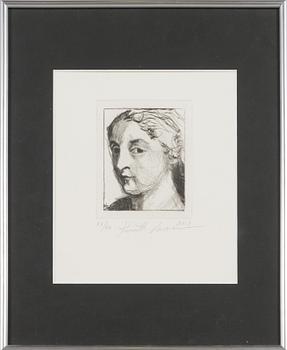 Kuutti Lavonen, etsaus, signeerattu ja päivätty 2013, numeritu 33/60.