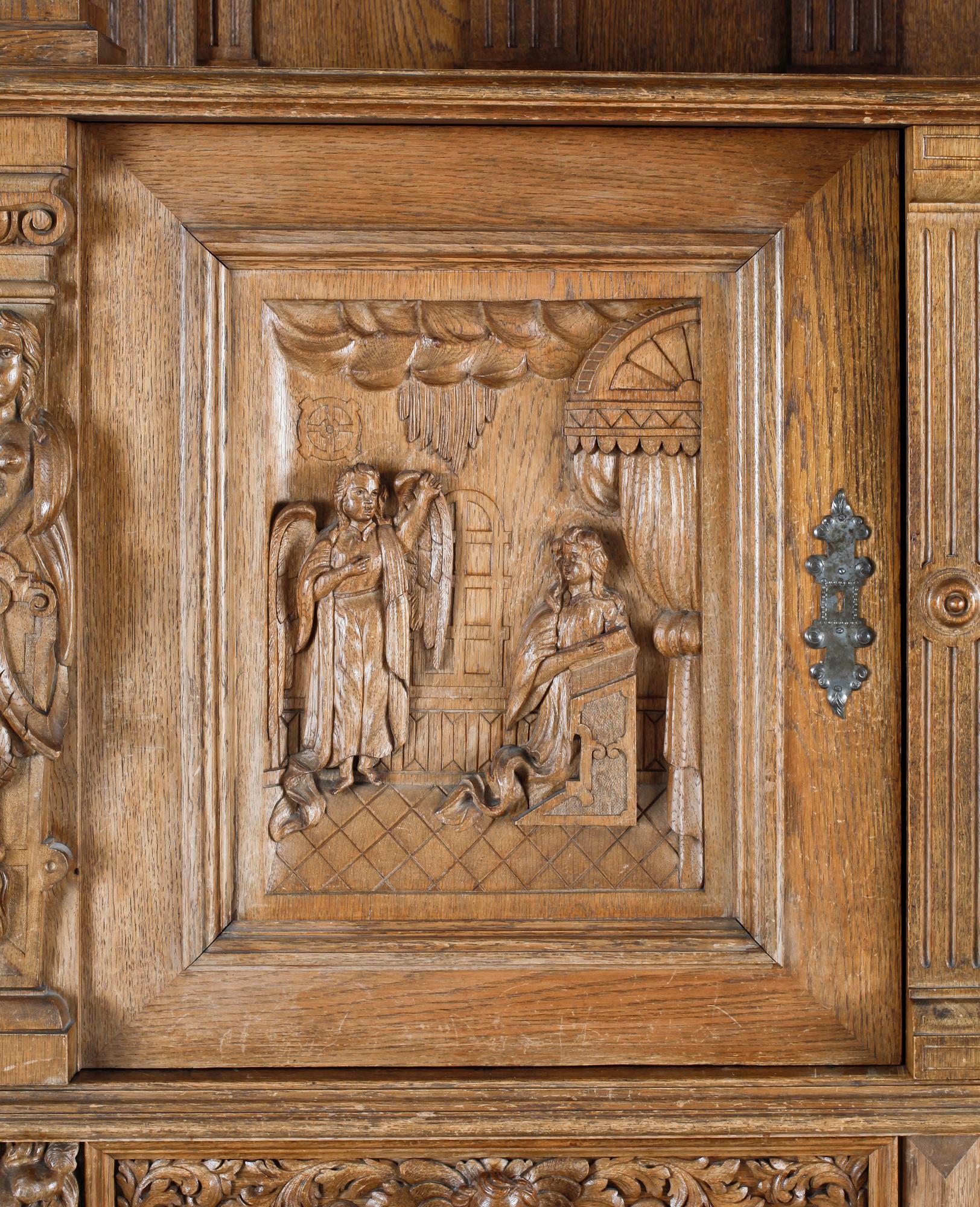 SKÅP, renässansstil, C.E. Jonsson möbelfabrik, Stockholm, 1900-talets början.