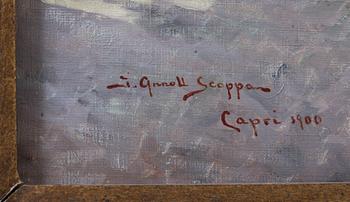 OKÄND KONSTNÄR, olja på duk, sign Scoppa o dat 1900, Capri.