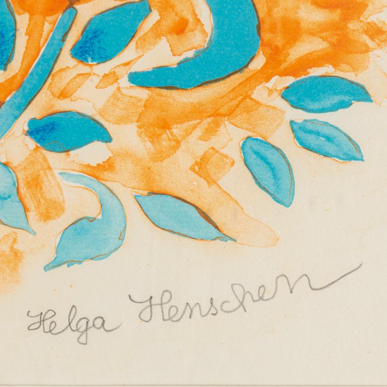 Helga Henschen, litografi, signerad och numrerad 15/120.