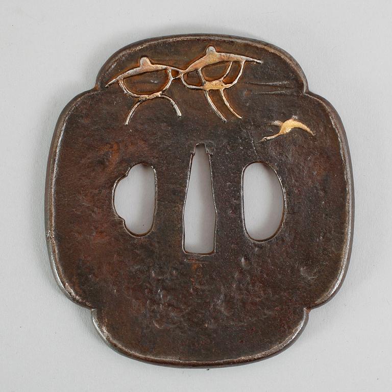 TSUBA, järn, Japan, Masahiro, 1700-/1800-tal.