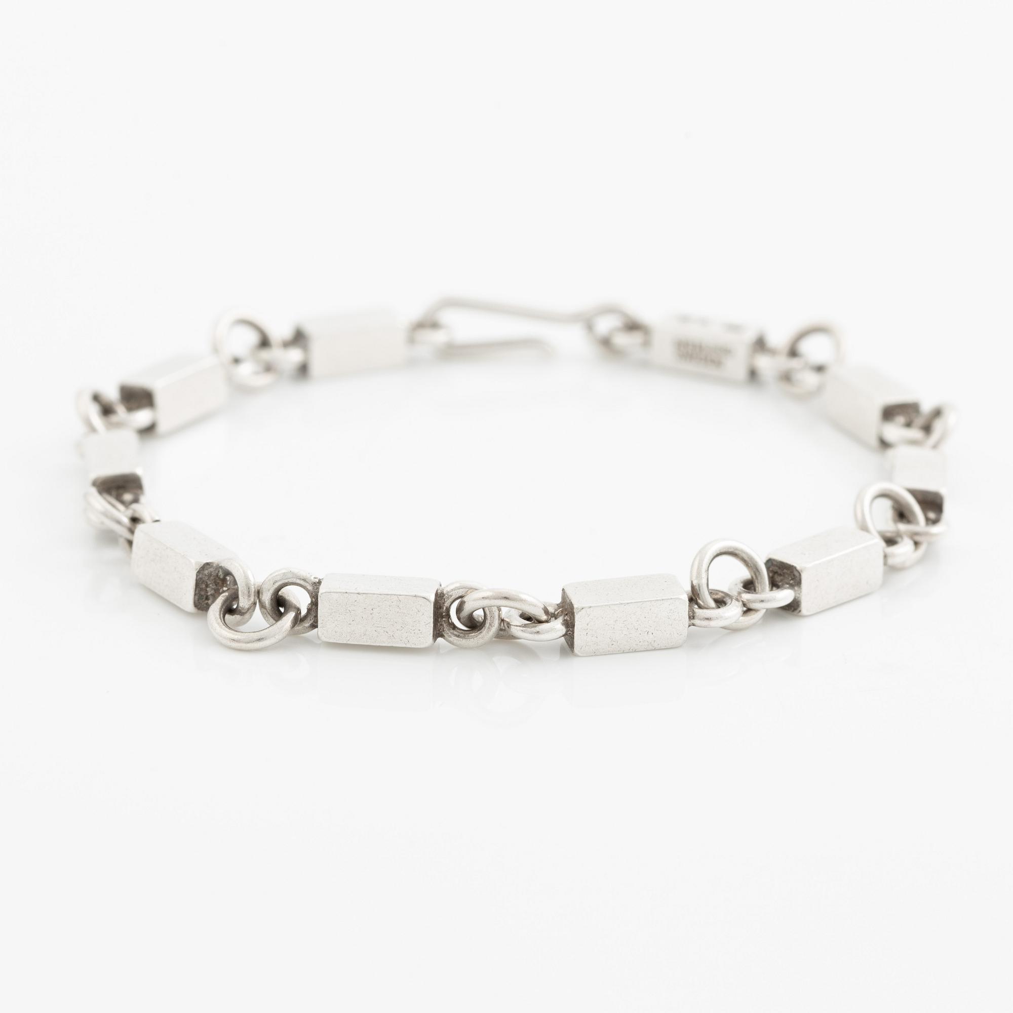 Wiwen Nilsson, armband, sterlingsilver, Lund 1974.