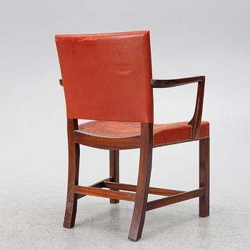 Kaare Klint, karmstol, modell 3758A, "The Red Chair", Rud. Rasmussen, Danmark, 1900-talets mitt.