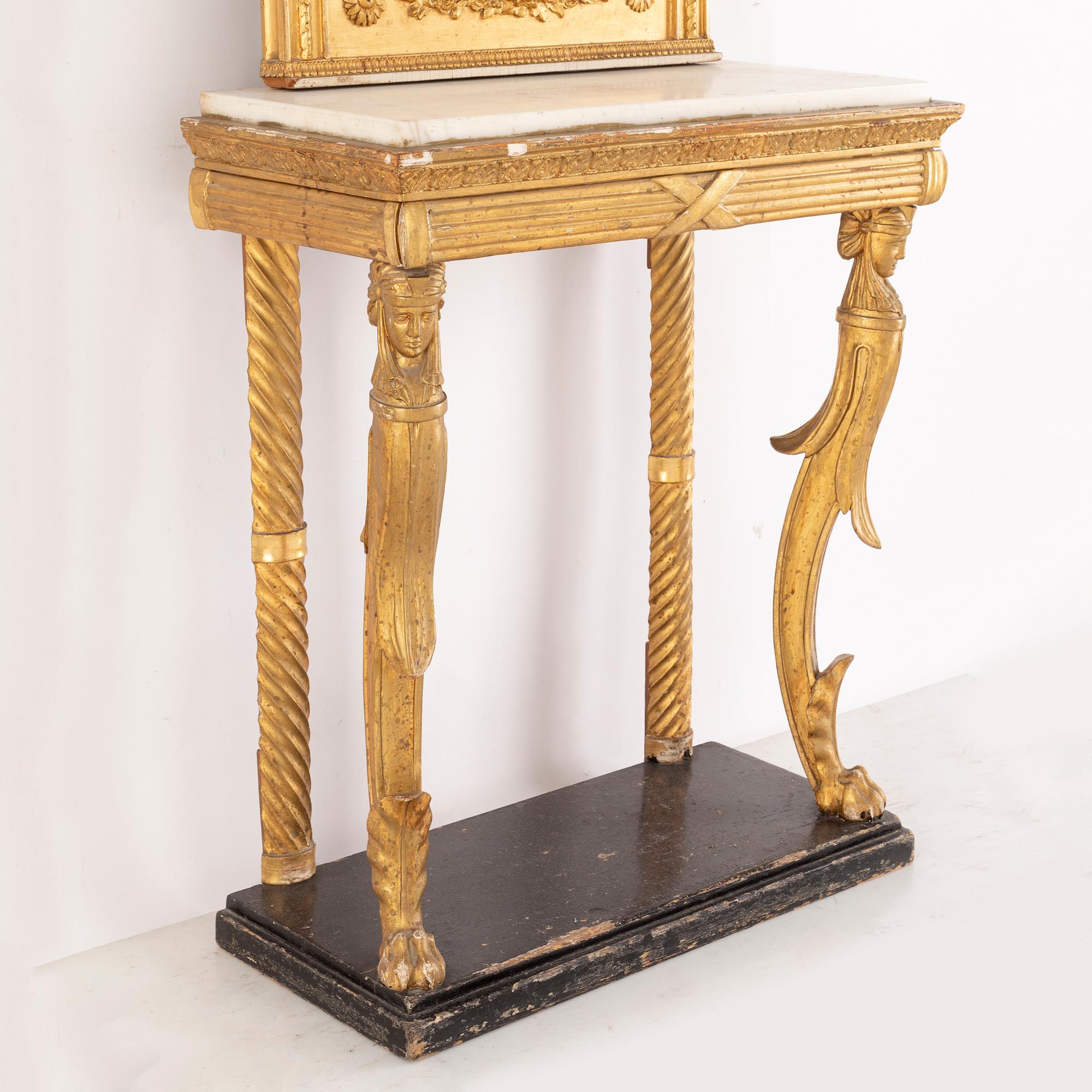 SPEGEL OCH KONSOLBORD, Empire, Sverige, 1800-talets första hälft.