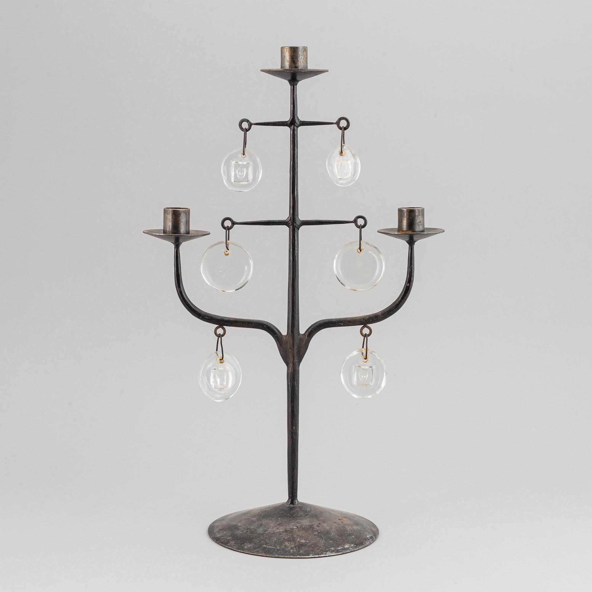 Erik Höglund, ljusstake/kandelaber, Boda, 1900-talets andra hälft.