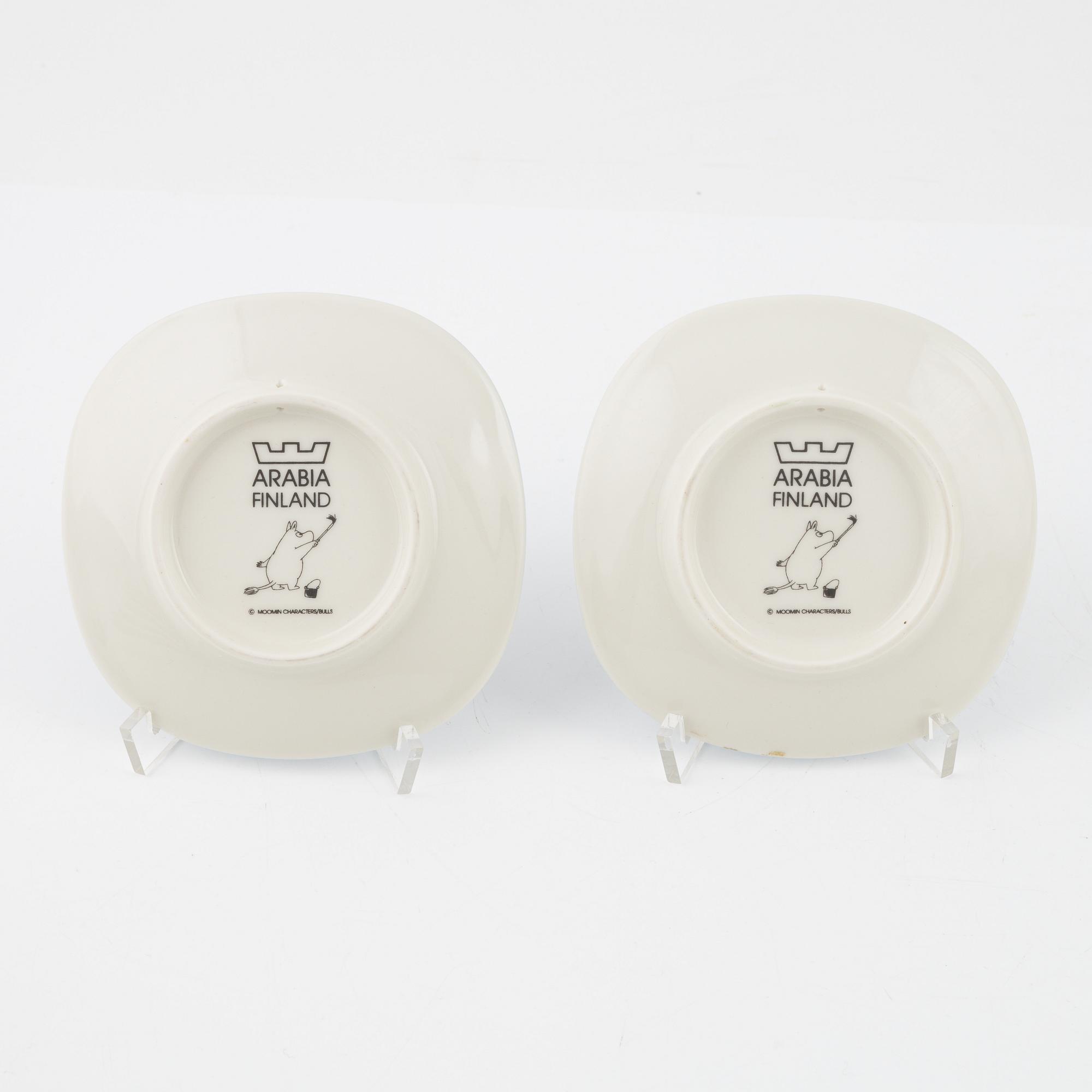 14 porcelain collector's plates, Moomin Characters/Bulls, Arabia, Finland.