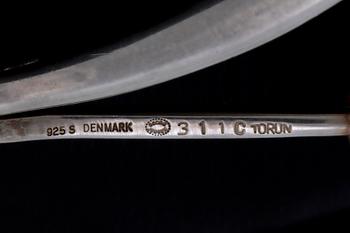 Vivianna Torun Bülow-Hübe. Necklace with pendant, sterling silver and rock crystal or glass.