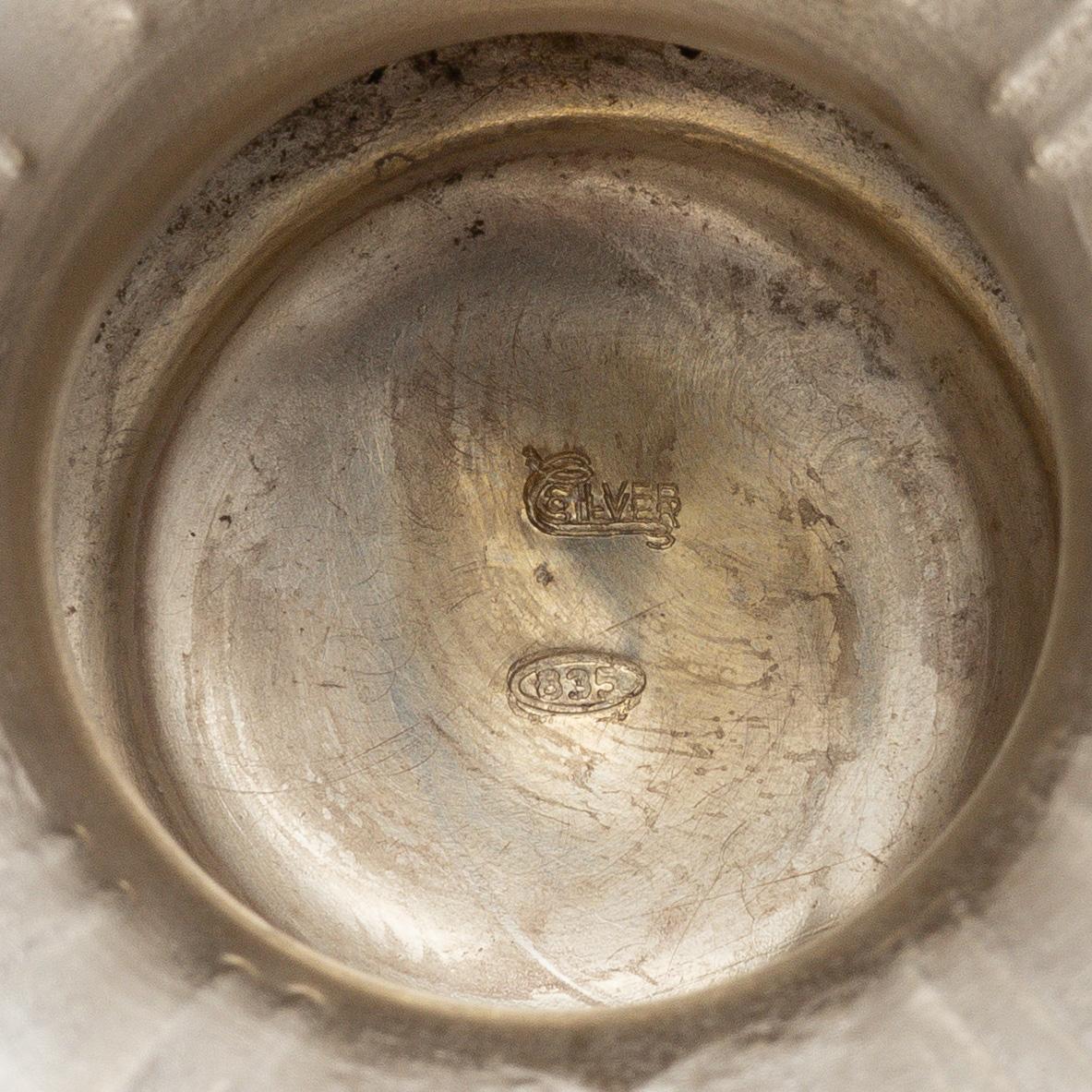 Vase and sugar bowl, silver, Swedish import marks, 20th Century.
