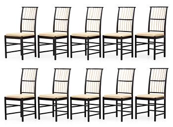 A set of ten Josef Frank chairs, Svenskt Tenn.