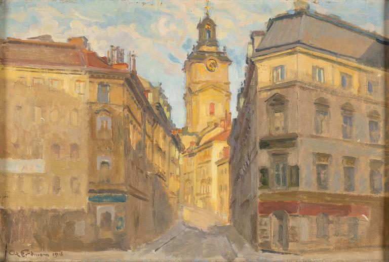 AXEL ERDMANN, olja på duk, signerad Ax Erdmann och daterad 1916.