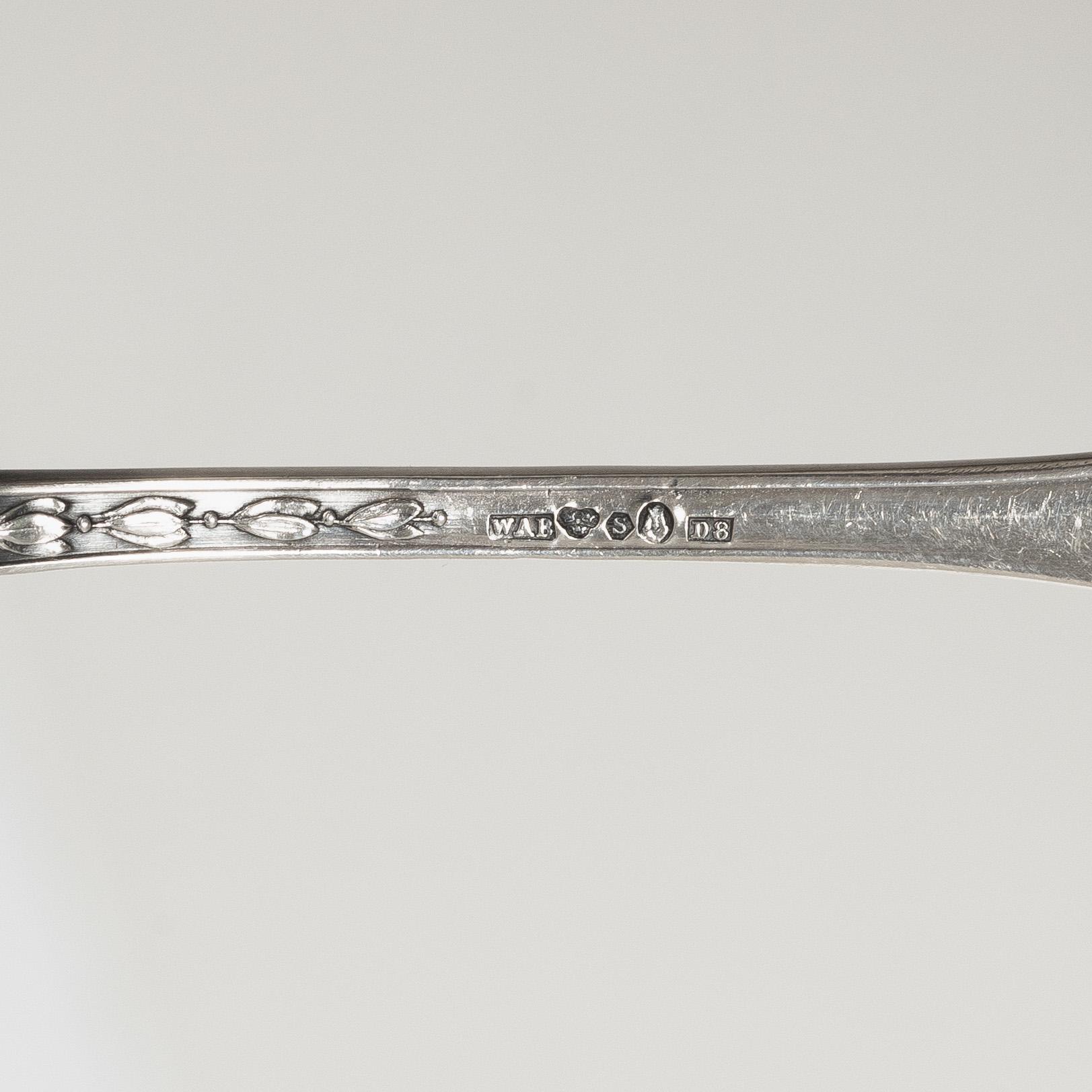 W.A. Bolin, Bestickuppsättning, 65 delar, silver, modell F, Stockholm, bl a 1926.