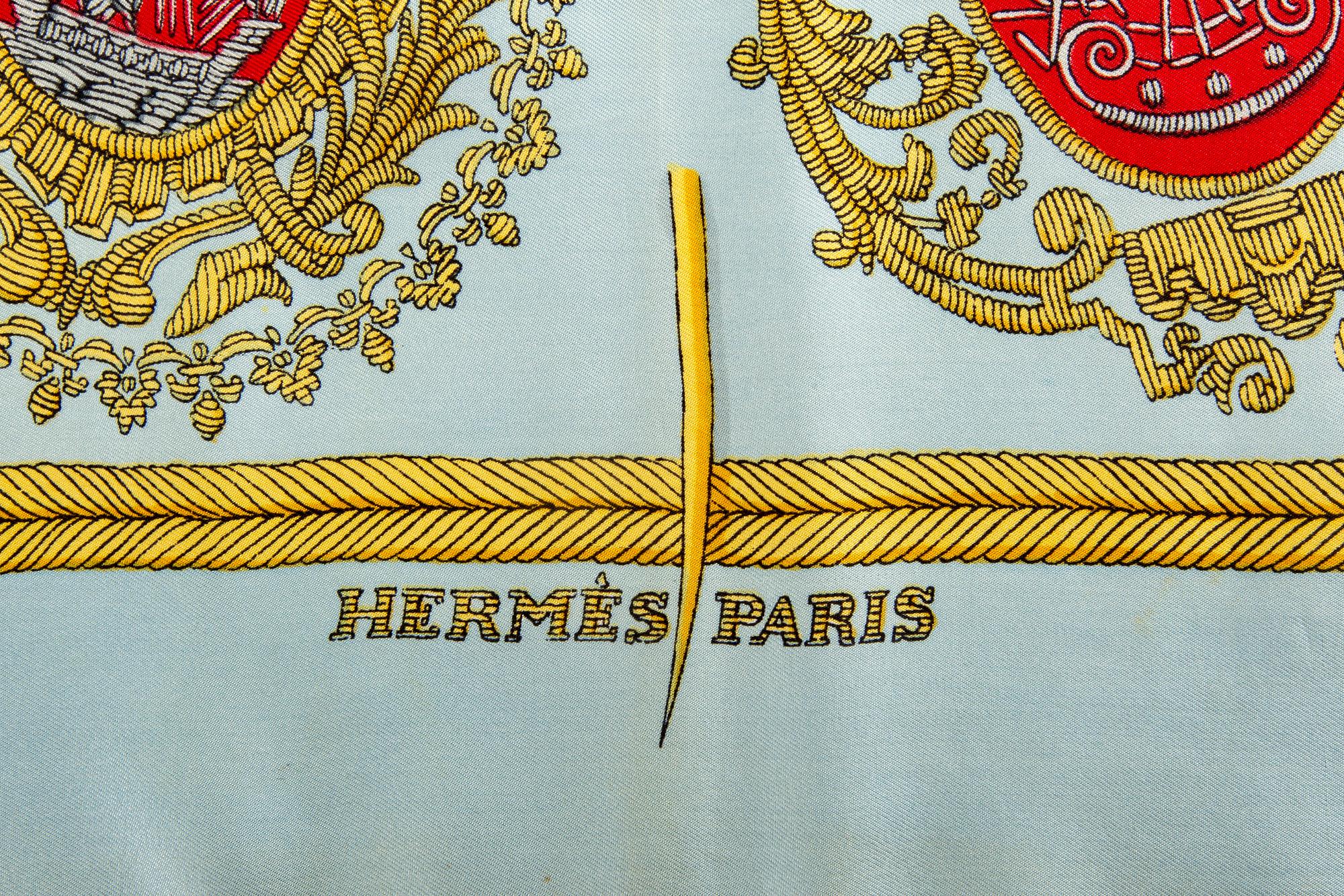 A silk Hèrmes scarf France later part of the 20th century.