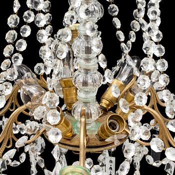 A late 19th century Oscarian chandelier.