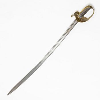 Sabel, svensk, m/1859 för officer, med balja.