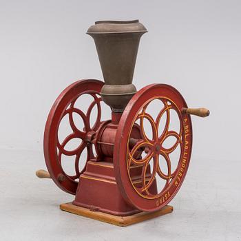 COFFEE-GRINDER, ca 1900, signed Lindgren Ystad.