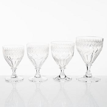 A 144-piece glassware service, limited production for Riihimäen Lasi, Finland, 1950s/60s.