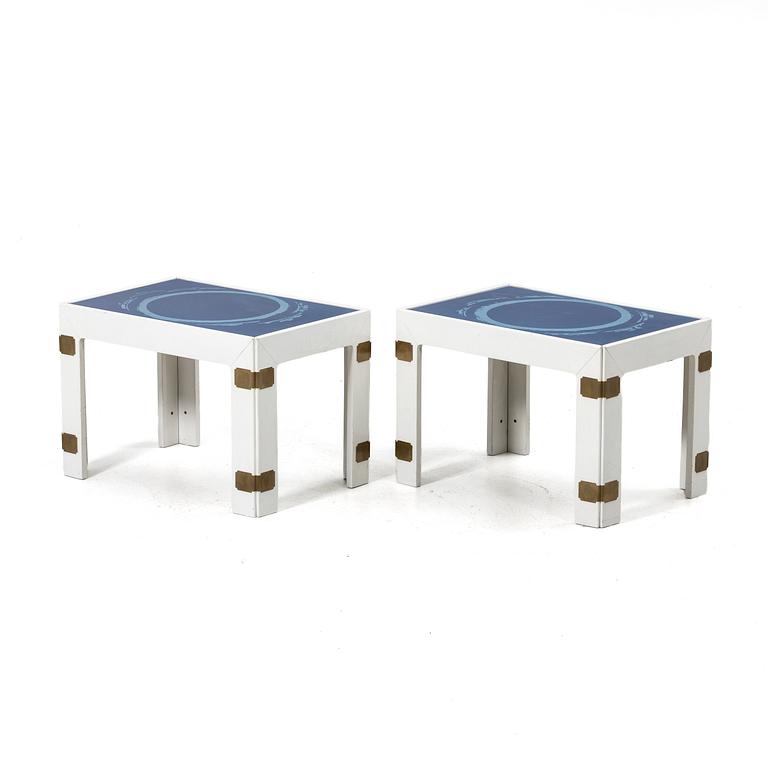 Bra Bohag AB, “Konsul” tables, a pair, 1960s–1970s.
