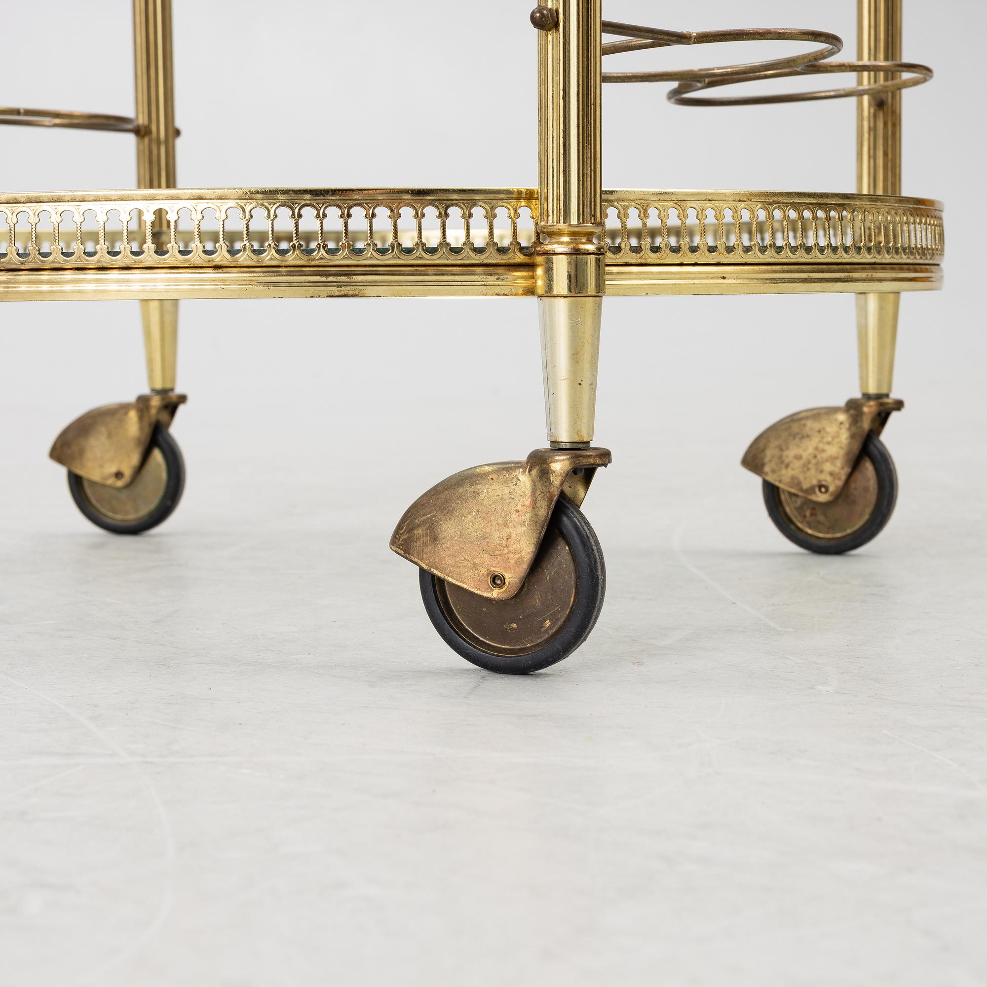 Serving cart, late 20th century.