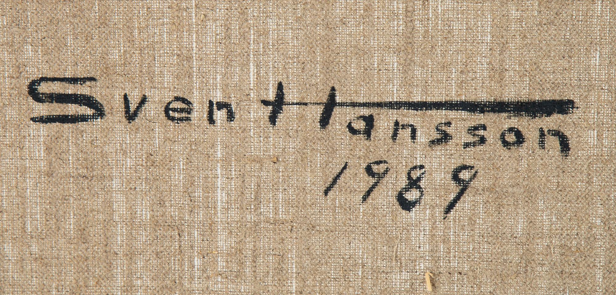 Sven Hansson, oil on canvas, signed and dated 1989 verso.