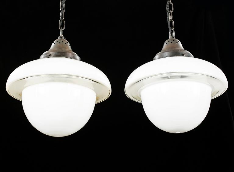 A pair of ceiling lamps from ASEA, model "Viktoria", first half of the 20th century, hight ca 30 cm.
