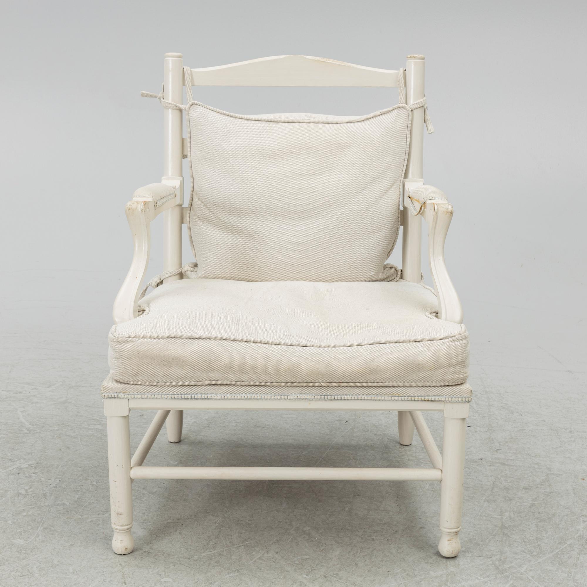 Armchair, Gustavian style, Gripsholm model, late 20th century.