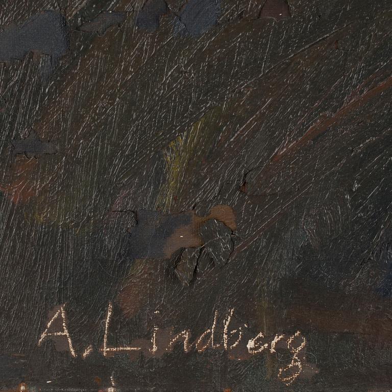 ALF LINDBERG, olja på duk. Sign.