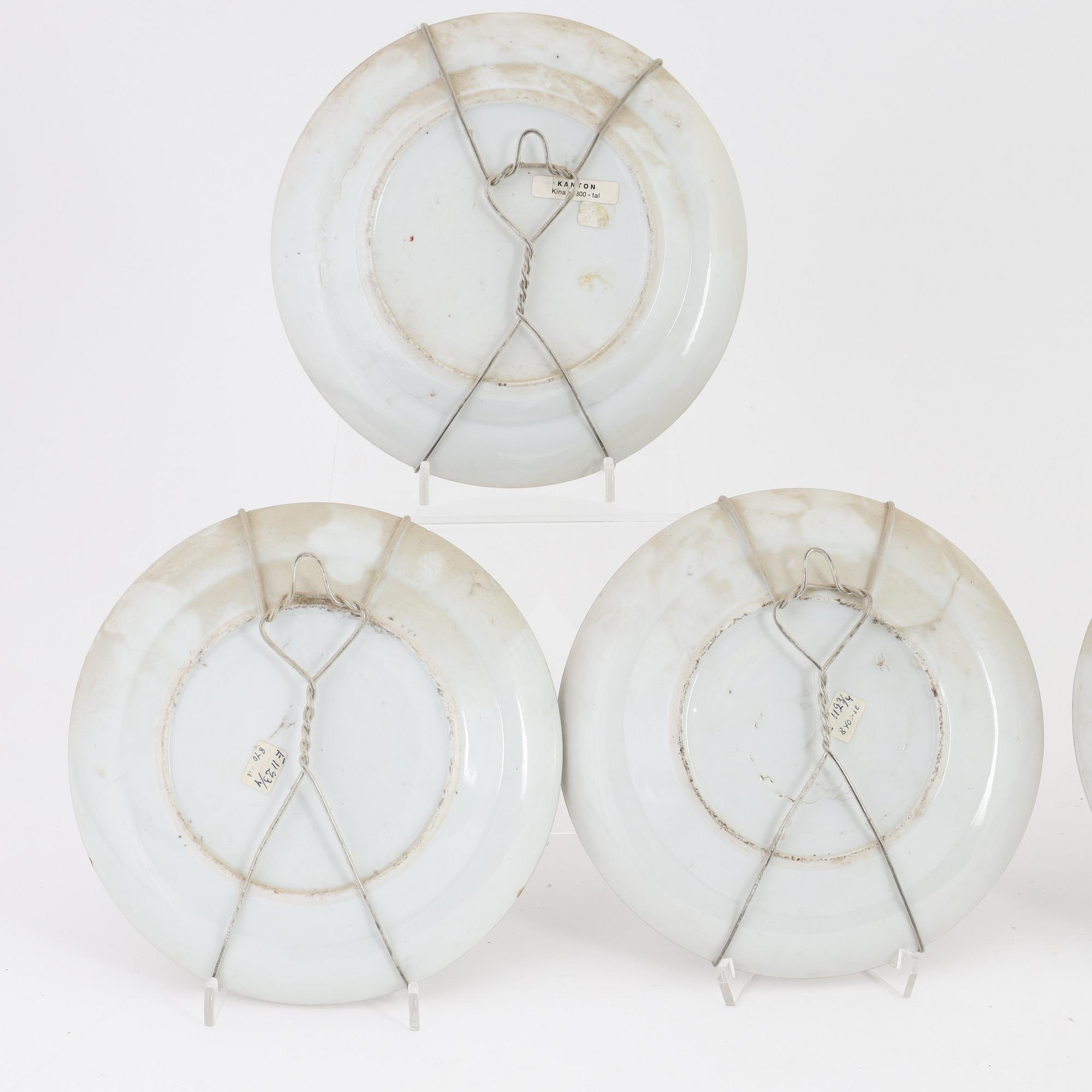 Six Chinese porcelain plates, mid 19th Century.