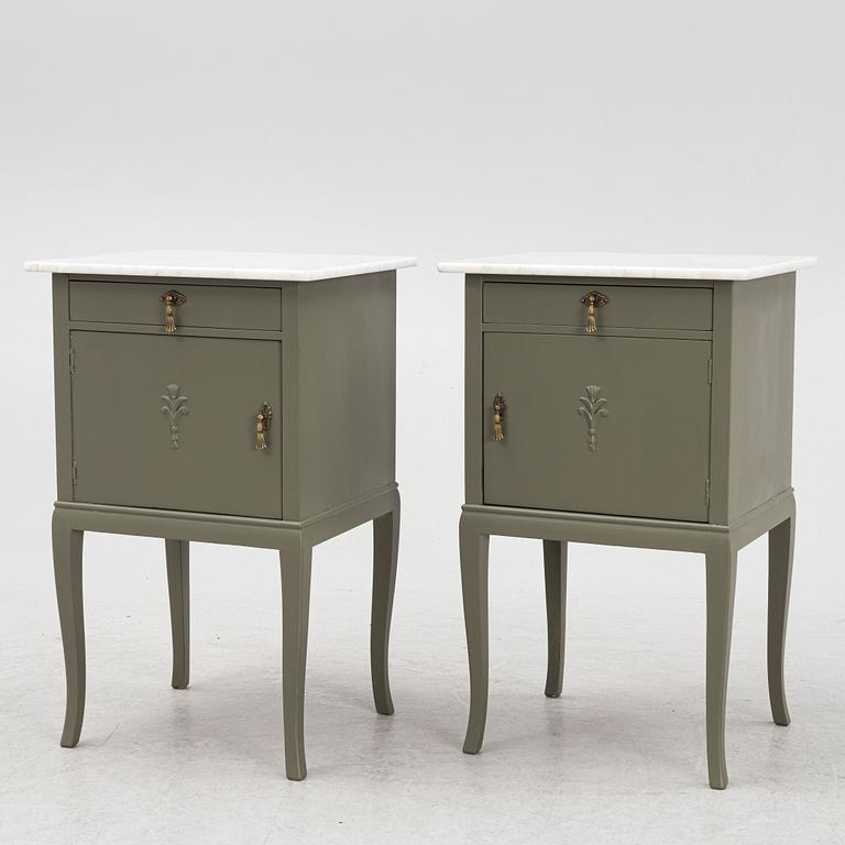 Sängbord, ett par, 1900-talets första hälft.