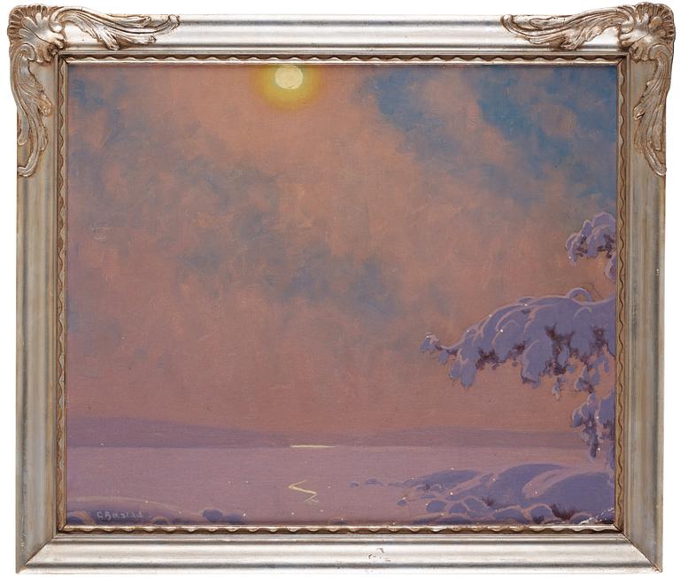 Gustaf Fjaestad, Solglitter över vinterisar.