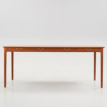 Ole Wanscher, a mahogany desk by cabinetmaker A.J. Iversen, Denmark 1960's.