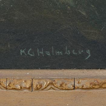KARL GUSTAV HOLMBERG, oil on panel, signed.