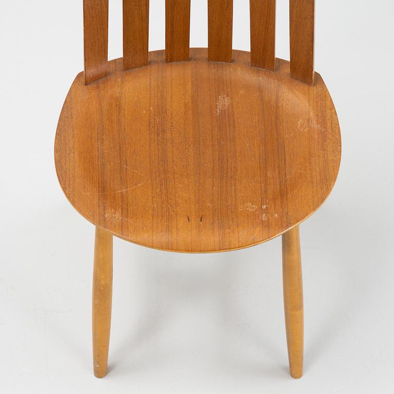 An 'Åsa 551' teak veneered chair by Jan Hallberg, 1963.