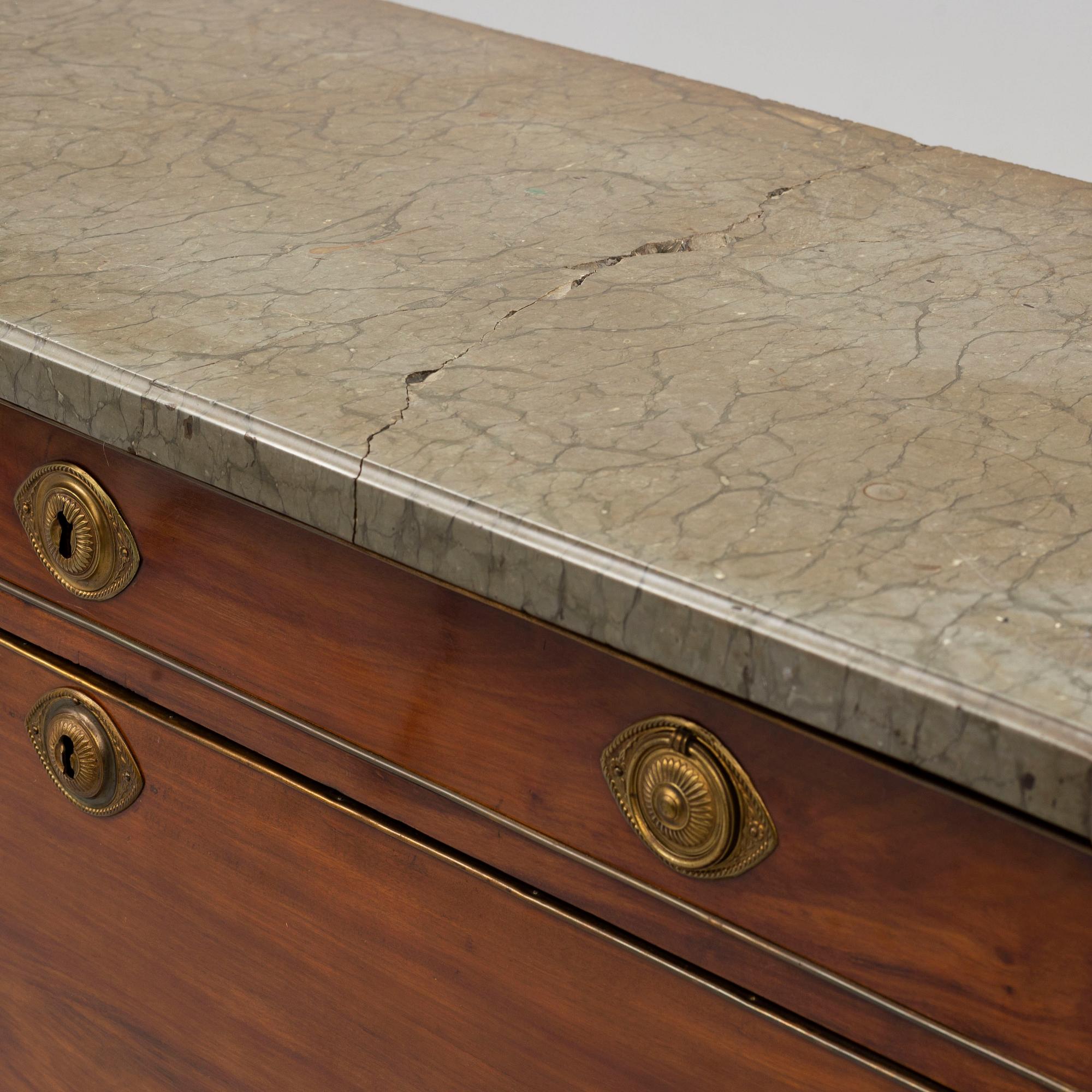 A Swedish late gustavian secretaire, late 18th century.