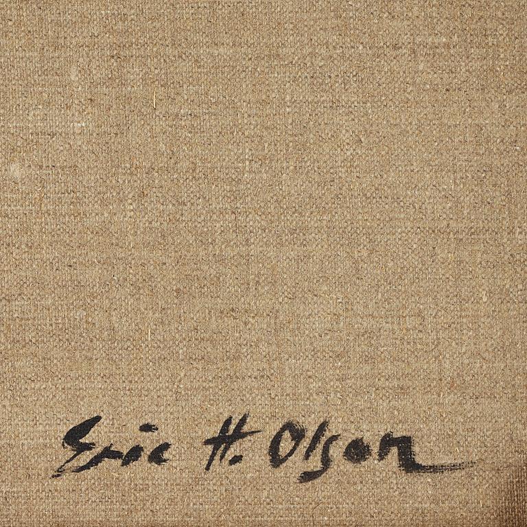 ERIC H OLSON, akryl på duk, signerad a tergo.