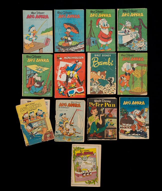 SERIETIDNINGAR, Walt Disney, "Aku Ankka", 1950-1960-tal.