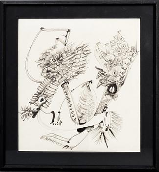 RAGNAR VON HOLTEN, ink and pencil on paper, signed.